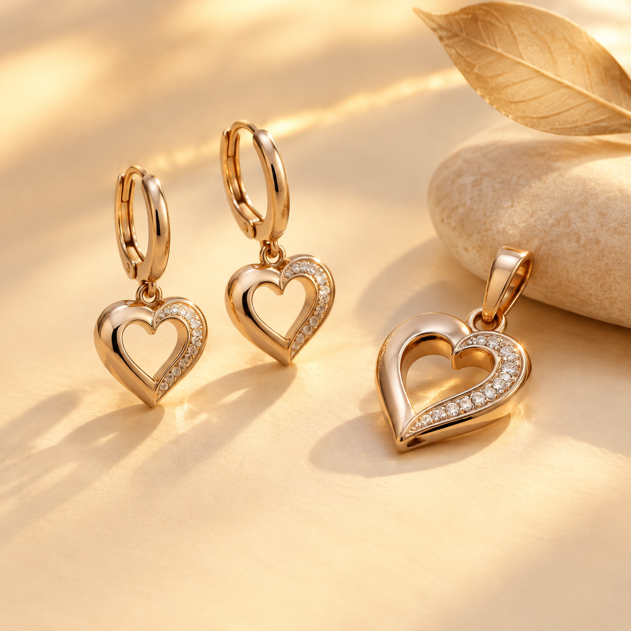 Stainless steel heart charm sample inspection and quality review scene for B2B jewelry buyers