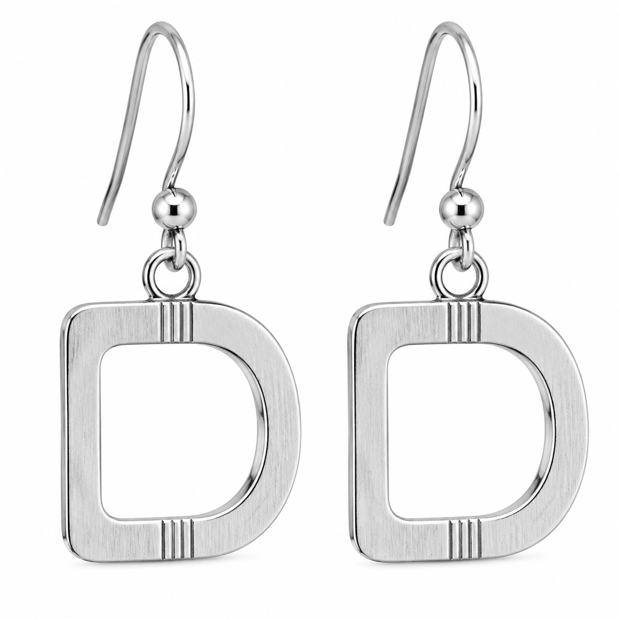 Interlock Circle Inserts Stainless Steel Stud Earrings (Gunmetal)