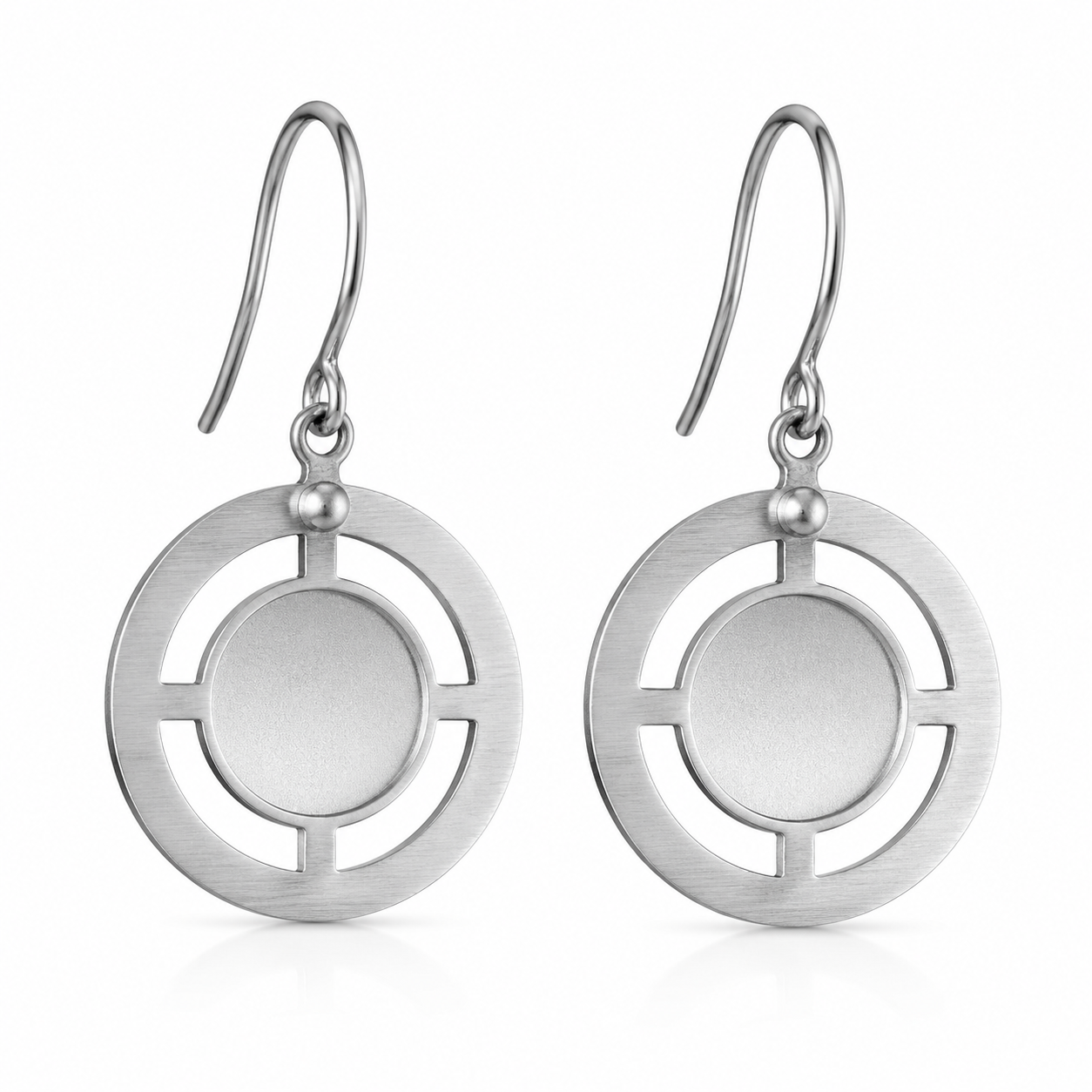 OctaGlyph Monogram Stainless Steel Earrings