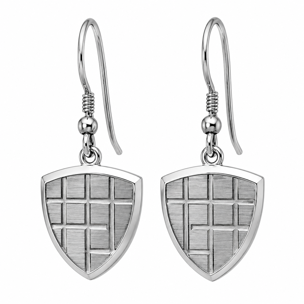 GridIron Circle Silhouette Earrings
