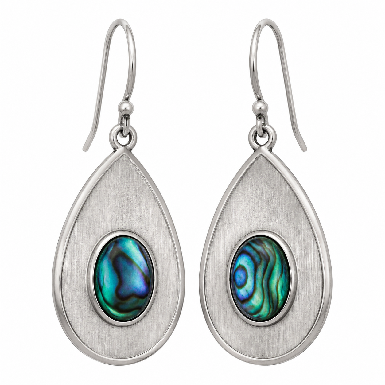 Iridescent Tide Circle Earrings