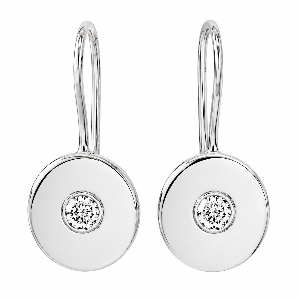 OpenCircle Solitaire CZ Stud Earrings
