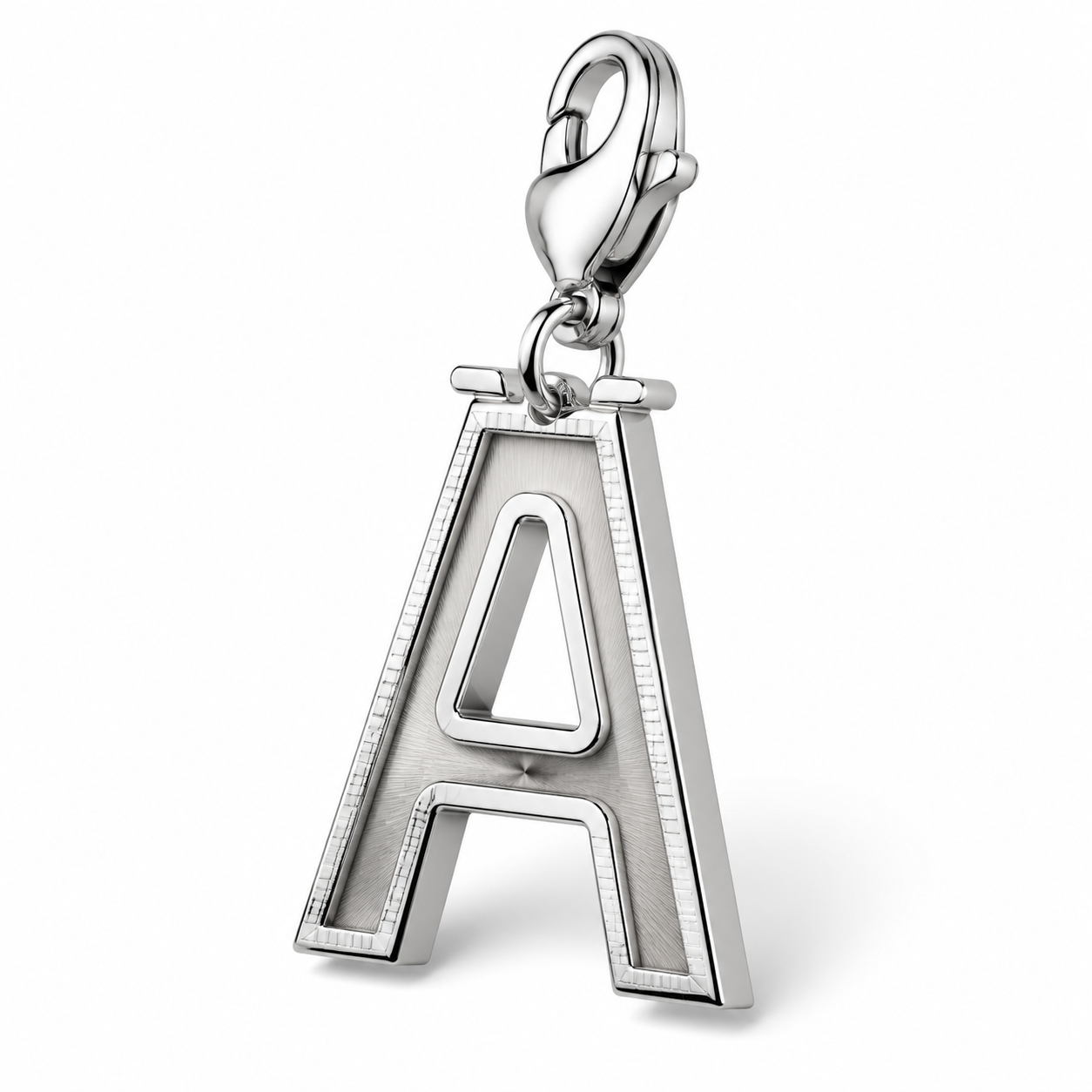 HexaInitial Monogram Charm (16 25 mm) 316L Steel