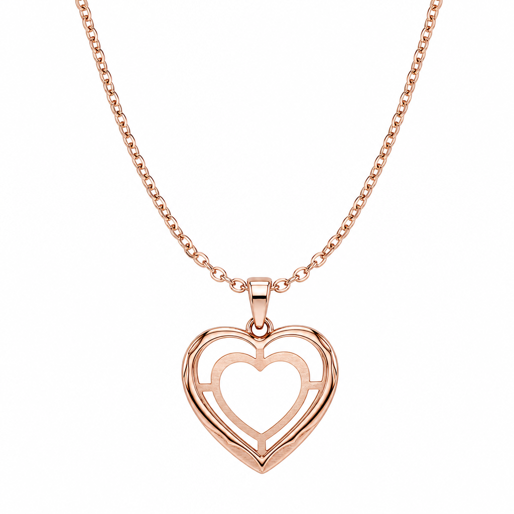 LumenOrbit Circle Necklace 316L Stainless Steel with Silver Plating