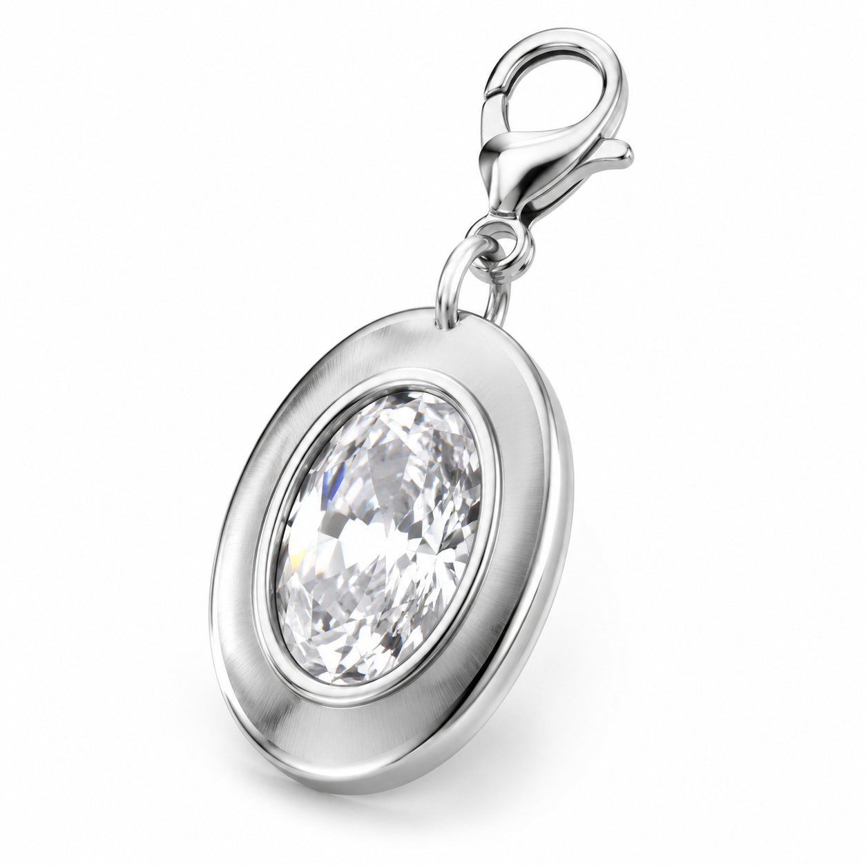 AuroraLattice Oval Tray Charm 18x24mm