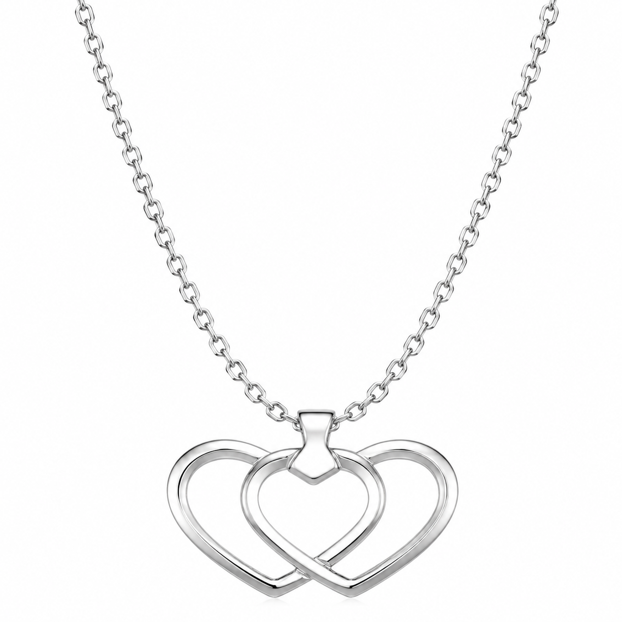 Freeform Echo Heart Necklace 316L Stainless Steel