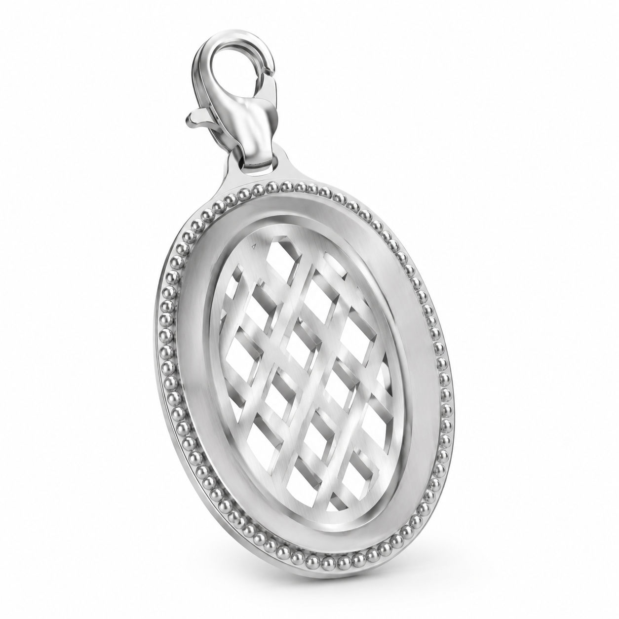 Lattice Void Oval Charm