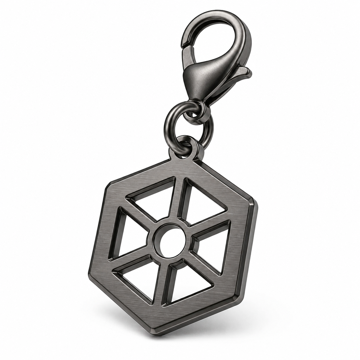 Azure Nebula Shard Charm 316L Stainless Steel Blue PVD