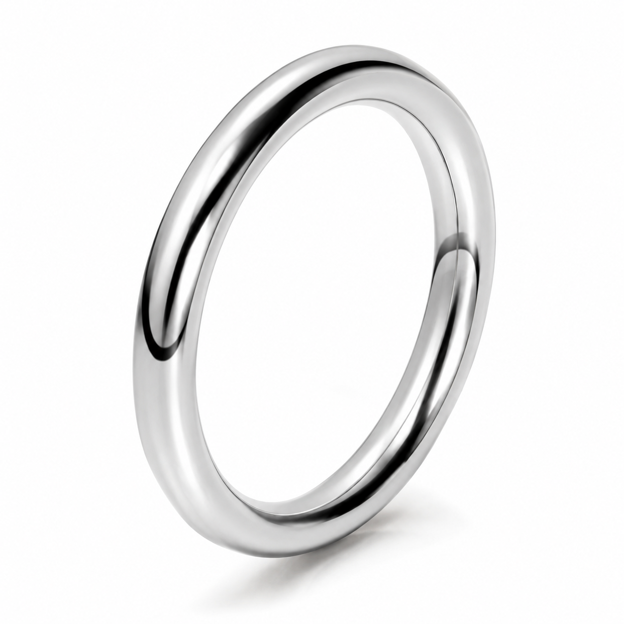 MonoWave Open Band IP Black Minimal Stainless Steel Ring
